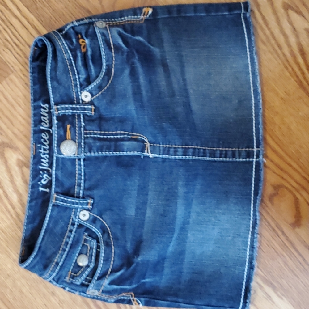 Girl's Justice Jean Skirt 8